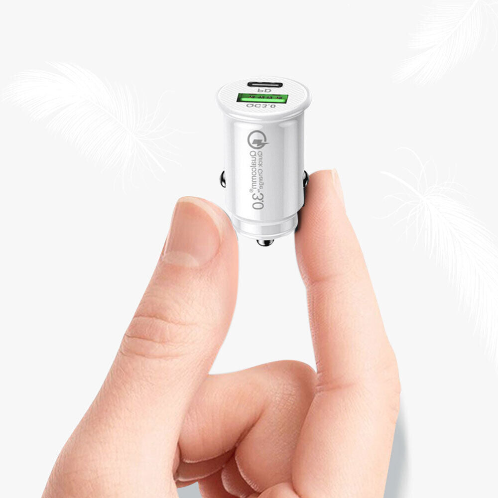 USB C Car Charger 40W Super Mini IsoTeck Fast USB 3.1 Car Charger Adapter PD&QC