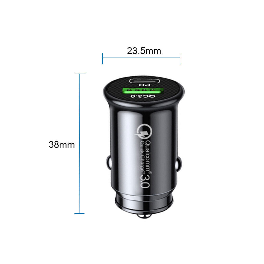 USB C Car Charger 40W Super Mini IsoTeck Fast USB 3.1 Car Charger Adapter PD&QC