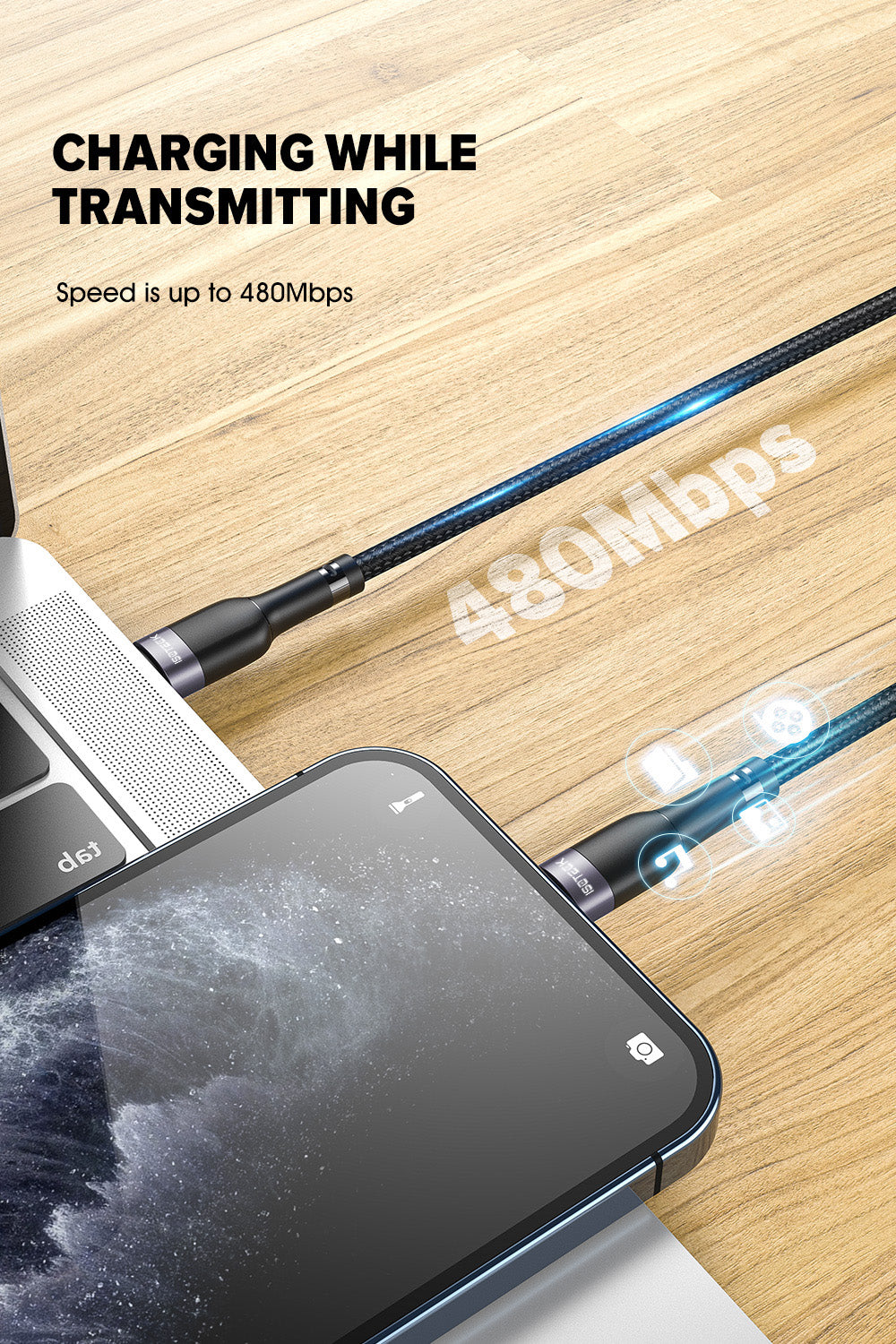 IsoTeck USB C to Lightning Cable, 3.3 feet/1m  [Apple MFi Certified]