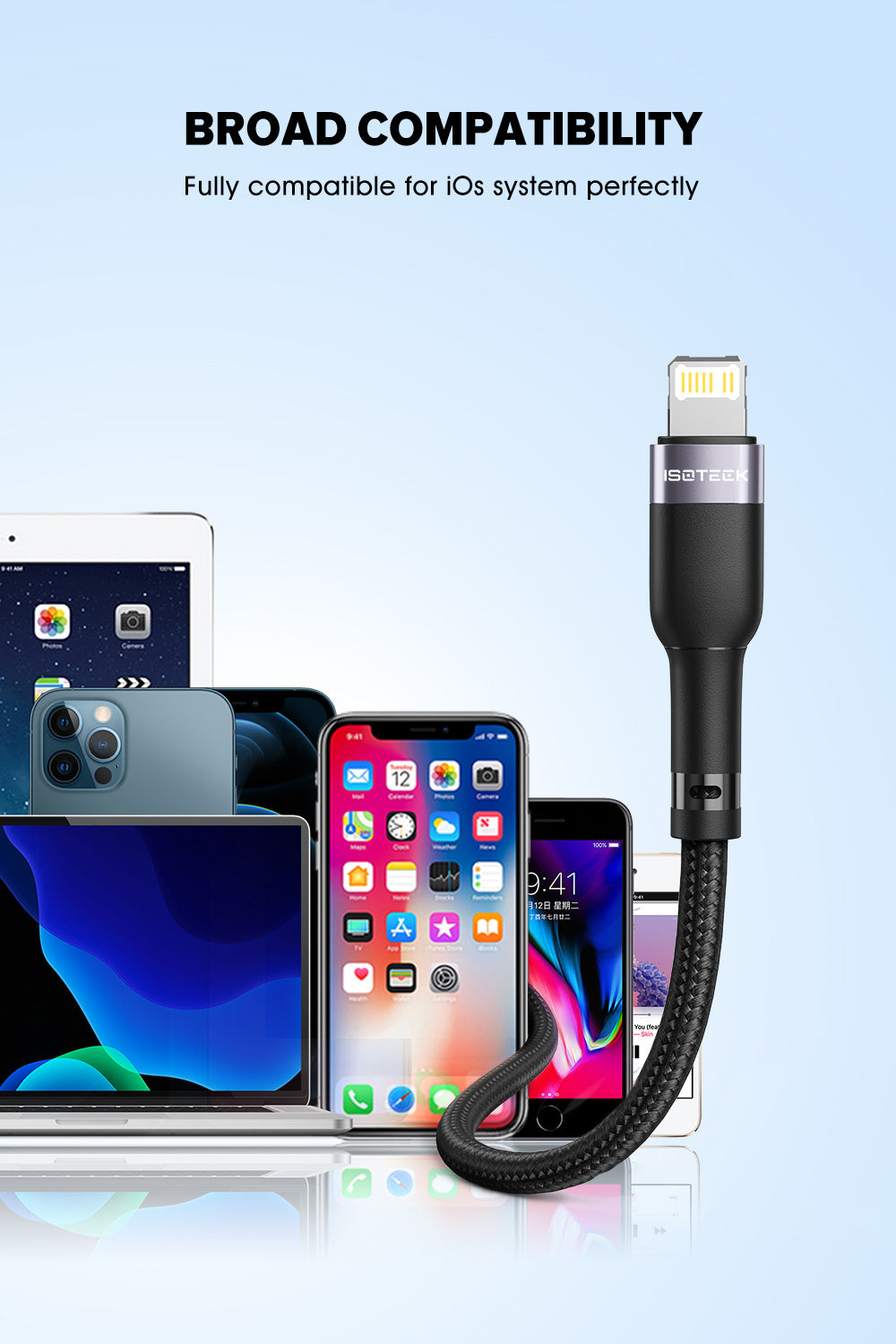 IsoTeck USB C to Lightning Cable, 3.3 feet/1m  [Apple MFi Certified]